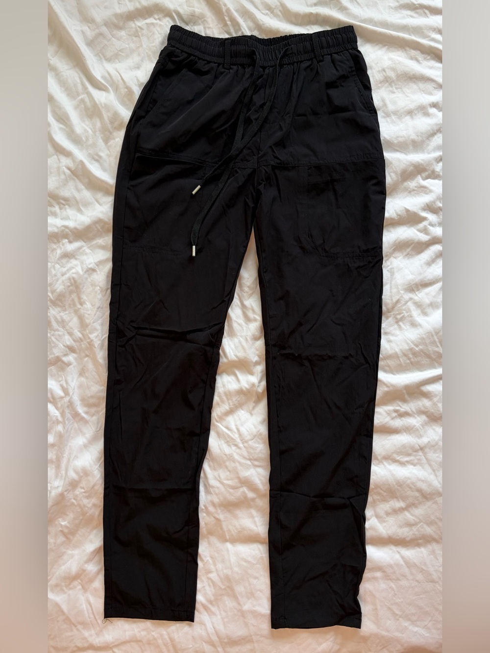 Black Drawstring Casual Pants